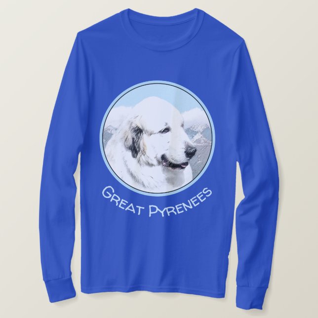 Underbarare målning av Pyrenéer - originalbild av  T Shirt (Design framsida)