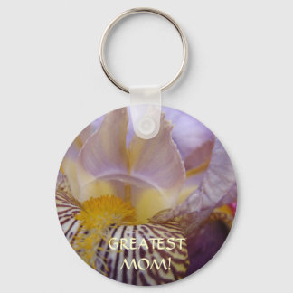 UNDERBARARE MAMMA! Lila i Gift Keychain, Iris Flow Nyckelring