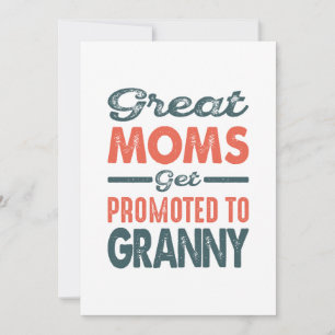 Underbarare Mammor befordrades till Granny Mors da Tack Kort