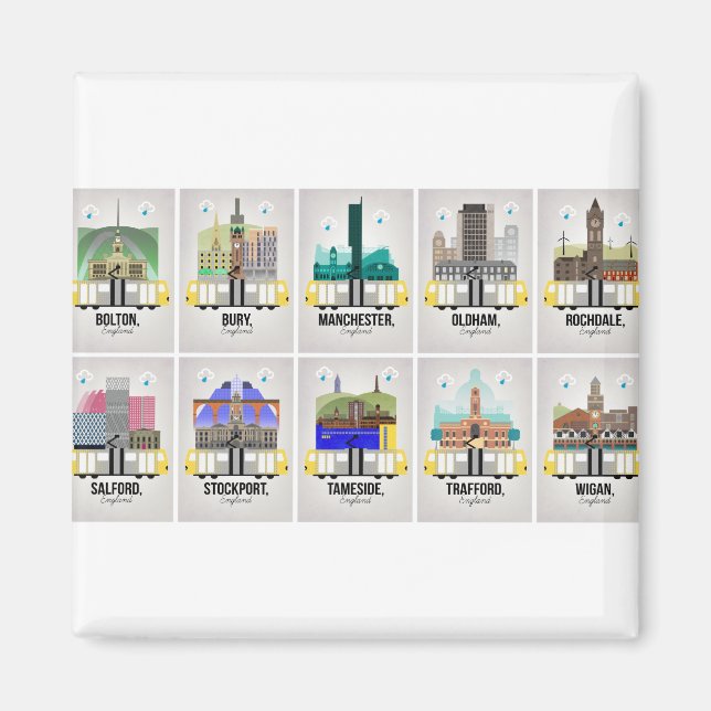 Underbarare Manchester Magnet (Framsidan)