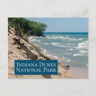 Underbarare nationalparken Sjöar Indiana Dunes Vykort