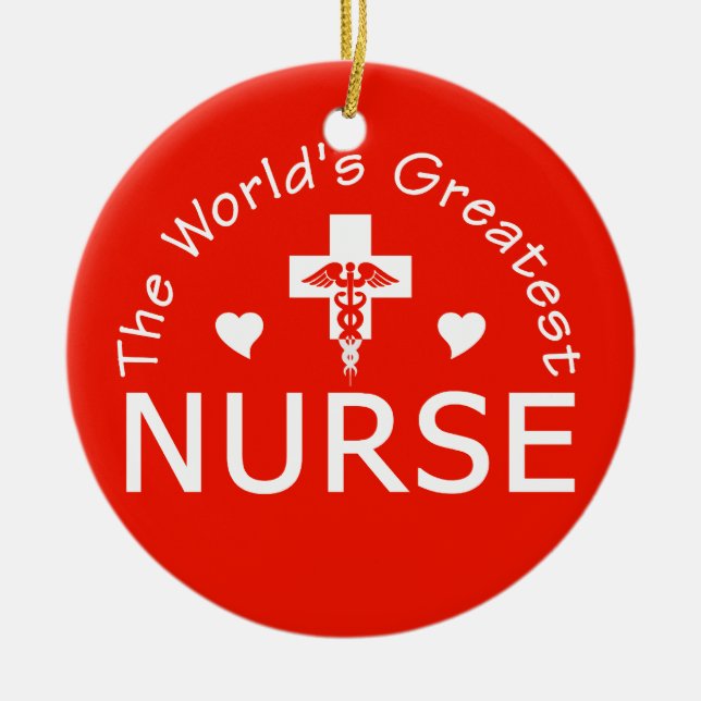 Underbarare Nurse-ornament, anpassa Julgransprydnad Keramik (Framsidan)