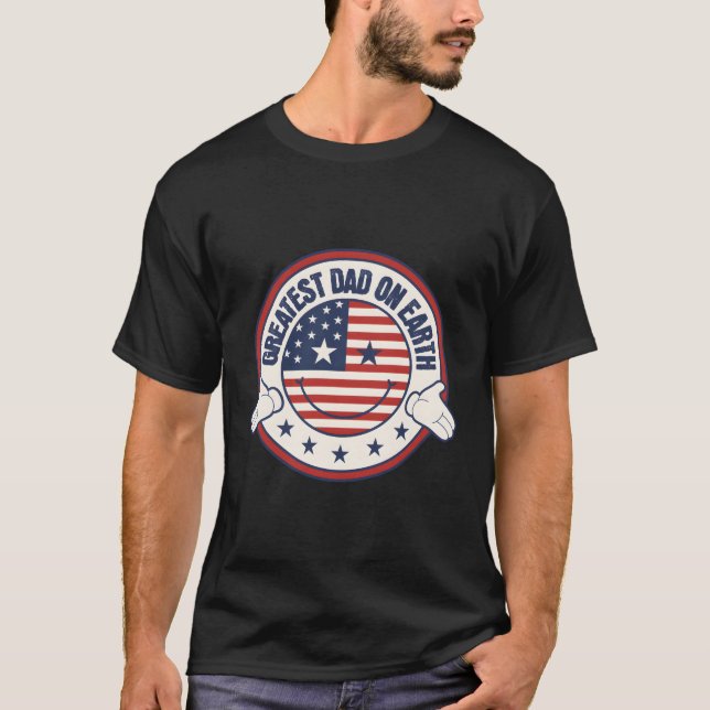Underbarare Pappa på Eh Patriotic Fars dag America T Shirt (Framsida)