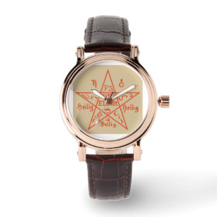 Underbarare Pentagram av Moses Seal Women's Watch Armbandsur