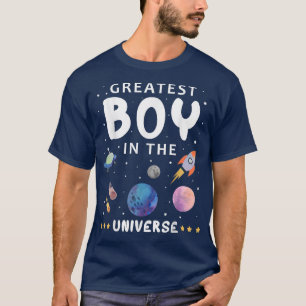 Underbarare pojken i den vetenskapliga rymdfärjan t shirt
