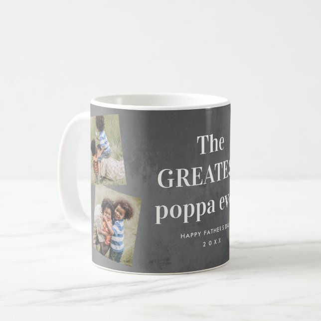 Underbarare poppa-fotokollage Grandparent Day Kaffemugg (Framsida vänster)
