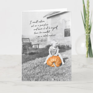 UNDERBARARE PUMPKIN-hälsningskort Tack Kort