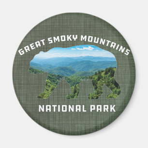 Underbarare Rökiga bergsparken har souvenir Magnet