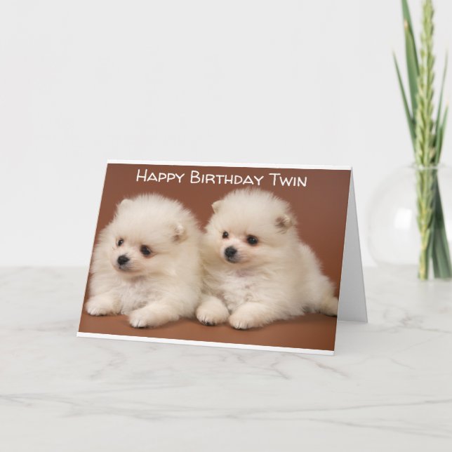 UNDERBARARE SAK KOM I *PAIRS* TWIN BIRTHDAY-KORT KORT (Framsida)
