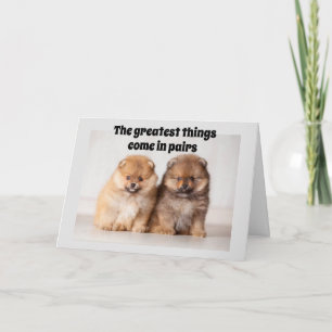 UNDERBARARE SAK KOM IN *PAIRS * TWIN BIRTHDAY KORT