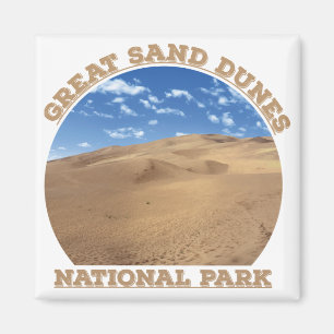 Underbarare Sand Dunes nationalpark Colorado souve Magnet