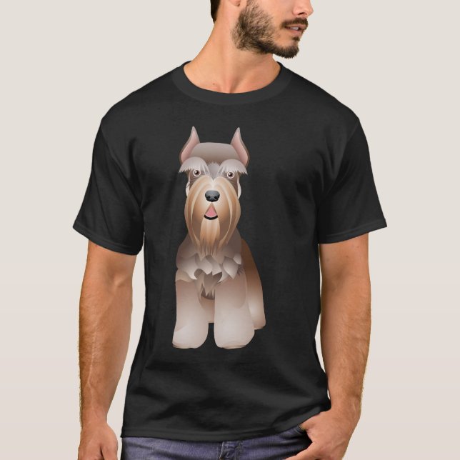 Underbarare Schnauzer T-shirt-apparat T-shirt (Framsida)