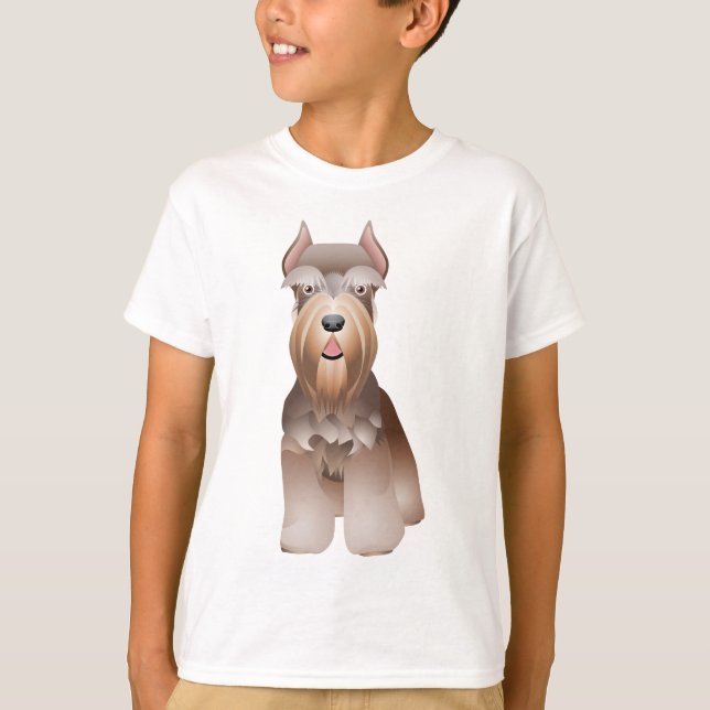 Underbarare Schnauzer T-shirt-apparat Tröja (Framsida)