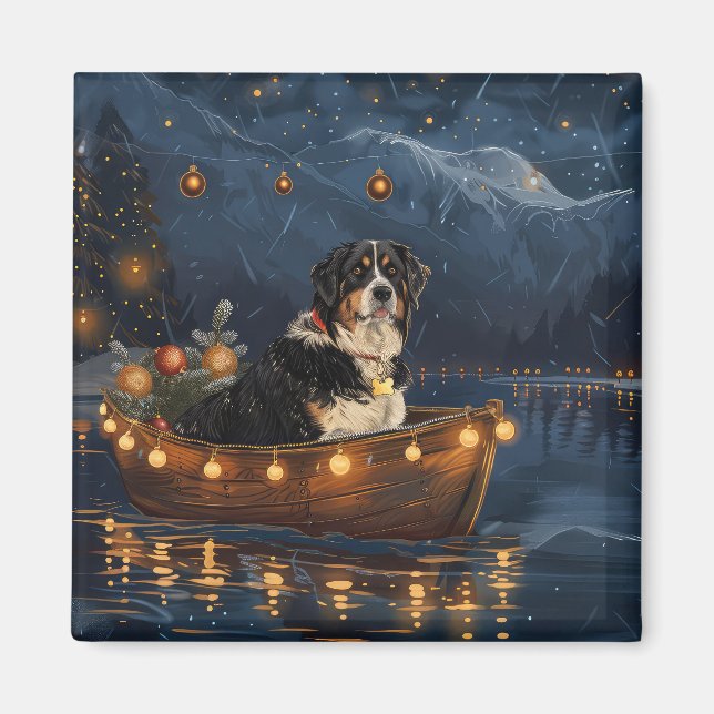 Underbarare schweiziska bergen jul - festlig resa magnet (Framsidan)