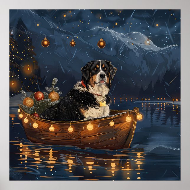 Underbarare schweiziska bergen jul - festlig resa poster (Framsidan)