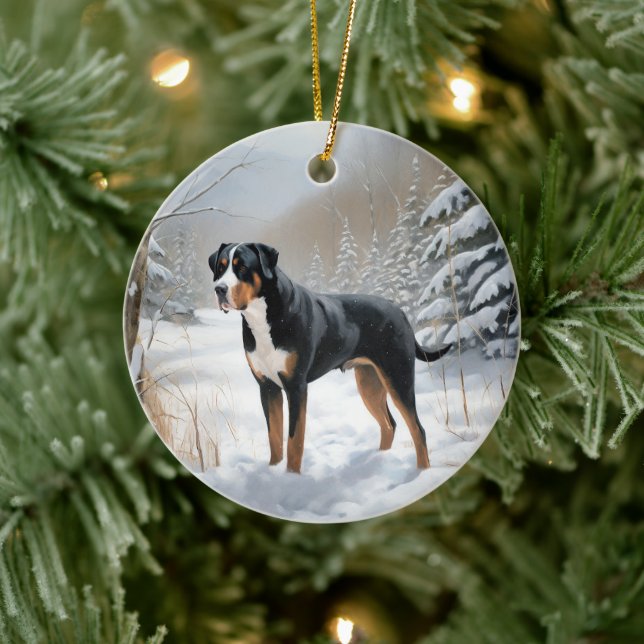 Underbarare schweiziska berget Låt det snöa jul Julgransprydnad Keramik (Träd)