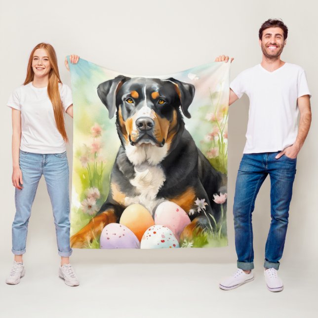 Underbarare schweiziska berget med Påskägg Fleecefilt (På plats)