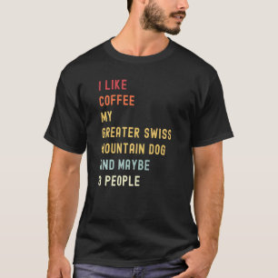 Underbarare schweiziska Hund Retro-Hund och kaffe T Shirt