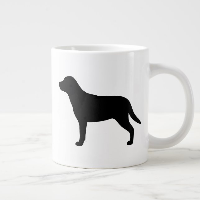 Underbarare schweiziska Hund Swissy Silhouettes Jumbo Mugg (Höger)