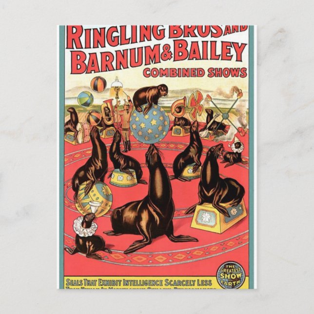 Underbarare show på retenteatern på jorden vykort (Framsida)