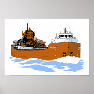Underbarare Sjöar fraktare Hon. James L. Oberstar Poster