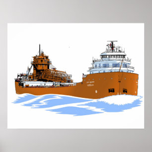 Underbarare Sjöar fraktare Kaye E. Bark Poster