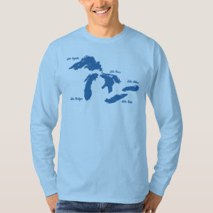 Underbarare Sjöar Manar med lång Sleeve T Shirt