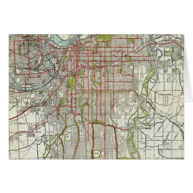 Underbarare staden Kansas Hälsningskort (Framsidan Horizontal)