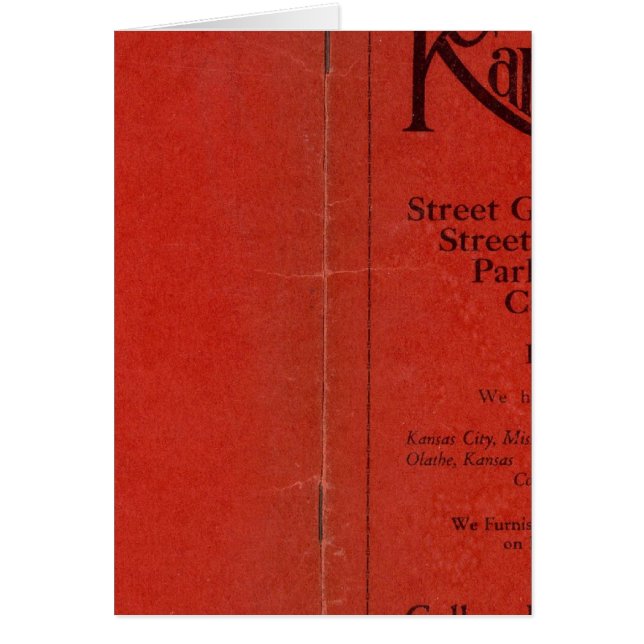 Underbarare staden Kansas Hälsningskort (Framsidan)