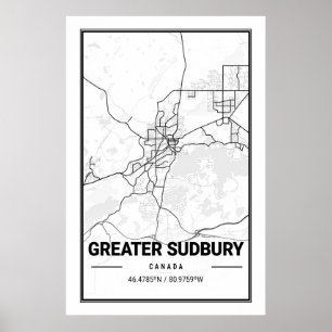 Underbarare Sudbury Ontario Canada Travel City Kar Poster
