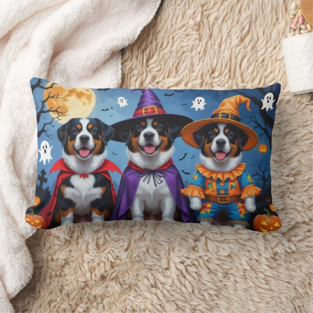 Underbarare Swiss Mountain Hund Pumpkin Halloween  Lumbarkudde (Filt)