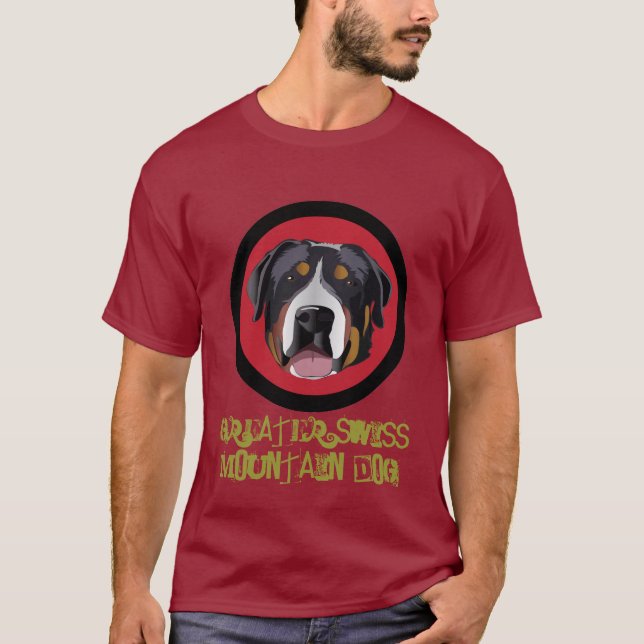 UNDERBARARE SWISS MOUNTAIN HUND TEE (Framsida)