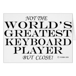 Underbarare Tangentbord Player stäng Hälsningskort