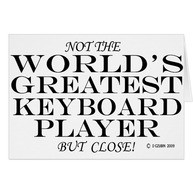 Underbarare Tangentbord Player stäng Hälsningskort (Framsidan Horizontal)