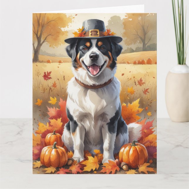 Underbarare Thanksgivingen Höst löv i Schweiz Kort (Framsida)