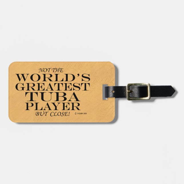 Underbarare Tuba Player Close Luggage Tag Bagagebricka (Horisontell Framsida)