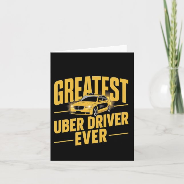 Underbarare Uber Driver någonsin Uber Driver Funny Kort (Framsida)