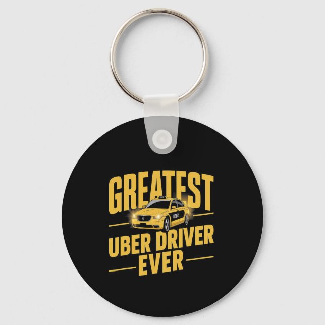 Underbarare Uber Driver någonsin Uber Driver Funny Nyckelring (Framsida)