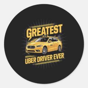Underbarare Uber Driver någonsin Uber Driver Funny Runt Klistermärke