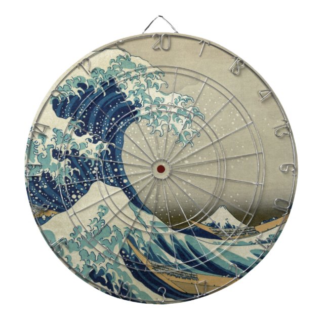 Underbarare våg av Kanagawa - Hokusai Darttavla (Framsidan)
