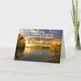 Underbarare verk ska utföras, John 14 12 Bible Ver Kort