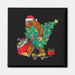 Underbaraste Bigfoot-julgran Magnet