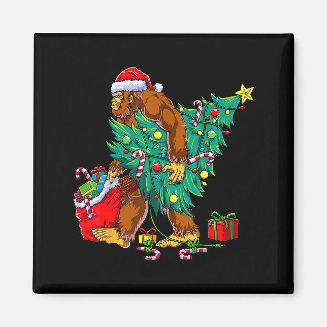 Underbaraste Bigfoot-julgran Magnet (Framsidan)