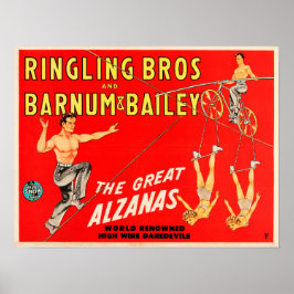 Underbaren Alzanas Acrobat Linewalker Aerial Circu Poster