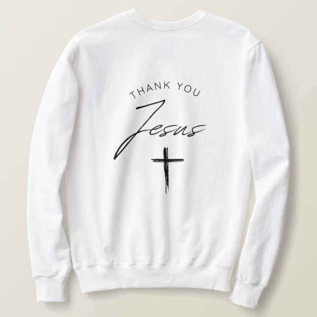 Underbaren är er trohet, Sweatshirts, tro Lång Ärmad Tröja (Design baksida)