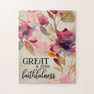 Underbaren är Thy Faithessness Beloved Christian H Pussel