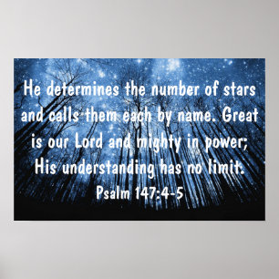 Underbaren är vår 147:4 för Psalms för Poster