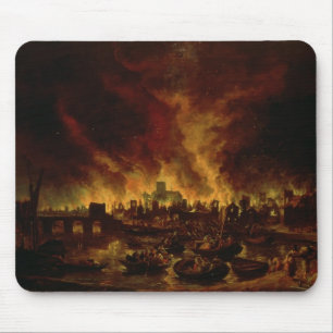 Underbaren avfyrar av London i 1666 Musmatta