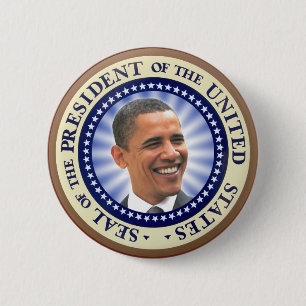 Underbaren förseglar av den Obama magneten Knapp