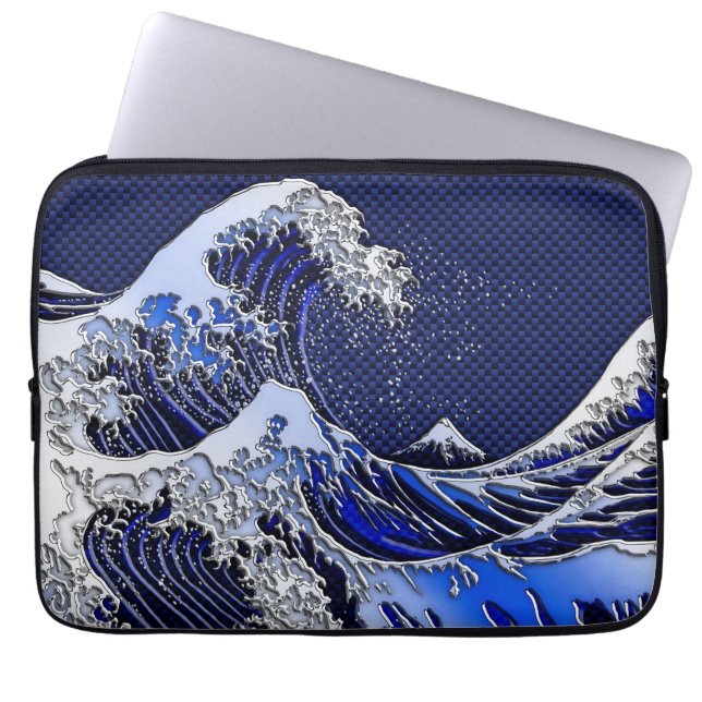 Underbaren Hokusai Wave Modern stilar Laptop Sleeve (Framsidan)